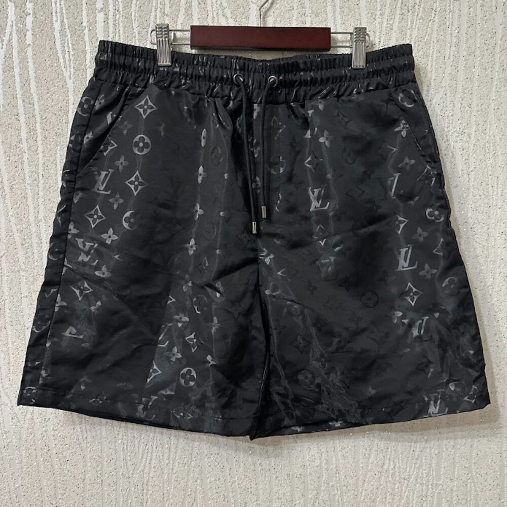 Men's Black Printed Swimming Trunks For The Pool Stylish Men's Short Size: M/L - Picture 3 of 9